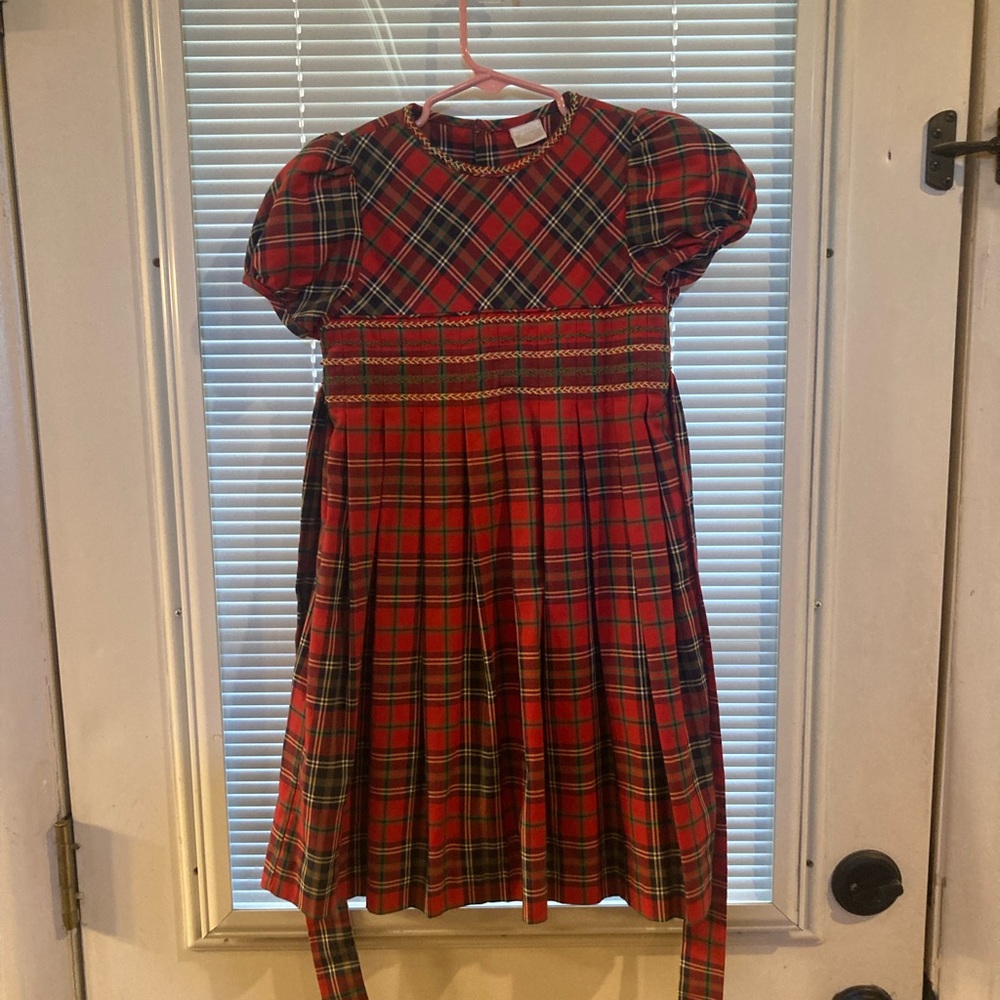 Classic smocked Christmas dress